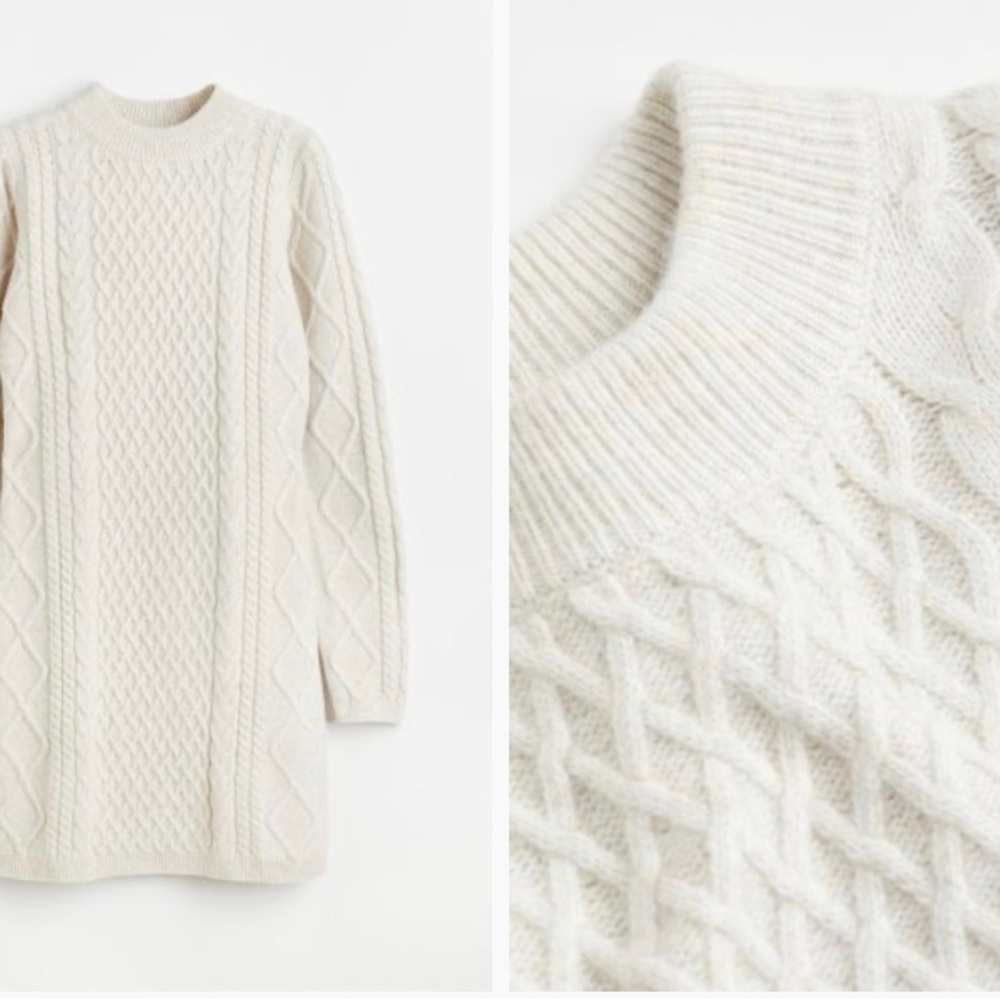NWT H and M Cable-knit dress xs